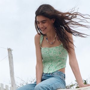 Zara poplin corset top